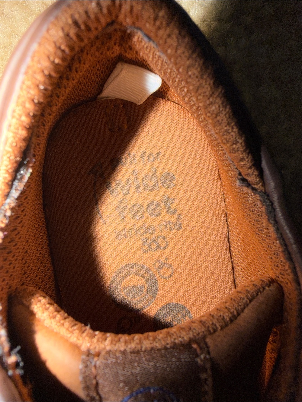 Stride Rite Kids Brown Leather-Look Velcro Sneakers - Picture 2 of 2